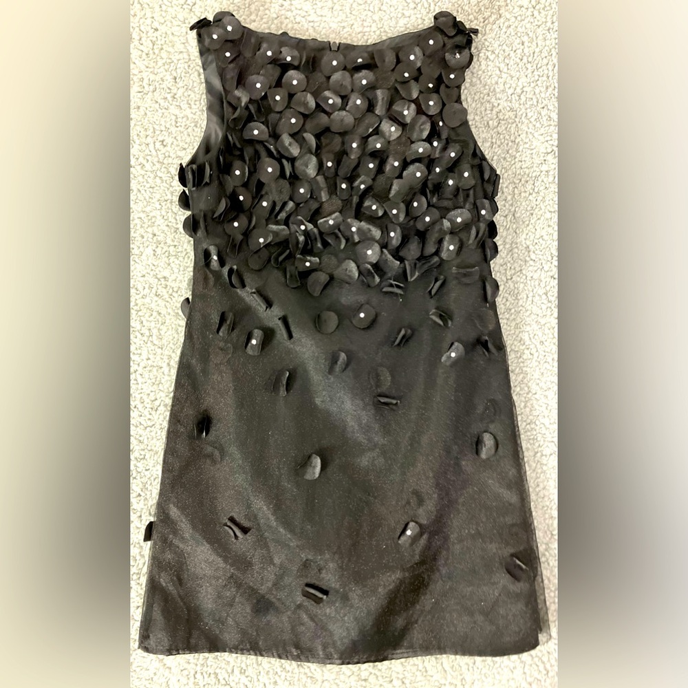 Biscotti Collezioni Formal Sleeveless Girls Black Confetti Dress Size 8
